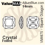 ValueMAX Square Octagon Fancy Stone (VM4675) 12mm - Color Unfoiled