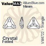 ValueMAX Triangle Fancy Stone (VM4722) 14mm - Clear Crystal With Foiling