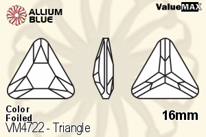 バリューマックス Triangle ファンシーストーン (VM4722) 16mm - カラー 裏面フォイル - ウインドウを閉じる