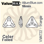 バリューマックス Triangle ファンシーストーン (VM4722) 18mm - カラー 裏面フォイル