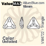 ValueMAX Triangle Fancy Stone (VM4722) 18mm - Color Unfoiled