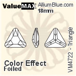 バリューマックス Triangle ファンシーストーン (VM4722) 18mm - カラー Effect 裏面フォイル