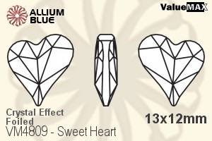 ValueMAX Sweet Heart Fancy Stone (VM4809) 13x12mm - Crystal Effect With Foiling