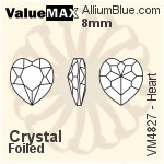 ValueMAX Heart Fancy Stone (VM4827) 8mm - Clear Crystal With Foiling