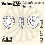 ValueMAX Heart Fancy Stone (VM4827) 8mm - Color With Foiling