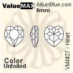 ValueMAX Heart Fancy Stone (VM4827) 8mm - Color Unfoiled