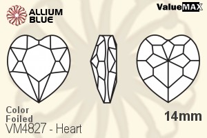 ValueMAX Heart Fancy Stone (VM4827) 14mm - Color With Foiling