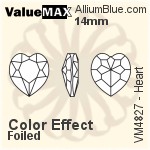 ValueMAX Heart Fancy Stone (VM4827) 14mm - Color Effect With Foiling