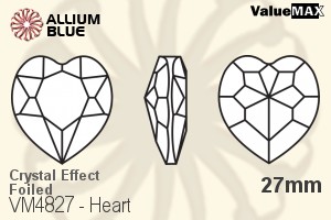 ValueMAX Heart Fancy Stone (VM4827) 27mm - Crystal Effect With Foiling - 关闭视窗 >> 可点击图片