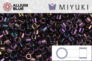 MIYUKI Delica® Seed Beads (DBM0004) 10/0 Round Medium - Metallic Dark Plum Iris - Click Image to Close