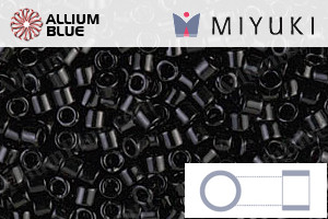 MIYUKI Delica® Seed Beads (DBM0010) 10/0 Round Medium - Black - Haga Click en la Imagen para Cerrar