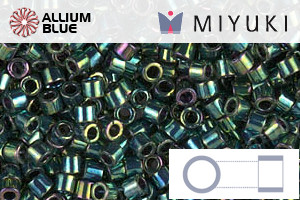MIYUKI Delica® Seed Beads (DBM0027) 10/0 Round Medium - Metallic Dark Green Iris - 關閉視窗 >> 可點擊圖片