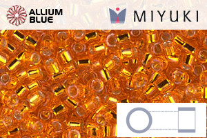 MIYUKIデリカビーズ (DBM0045) 10/0 丸 中 - オレンジ銀引 - ウインドウを閉じる