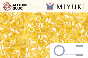 MIYUKI Delica® Seed Beads (DBM0053) 10/0 Round Medium - Light Yellow Lined Crystal AB - 关闭视窗 >> 可点击图片