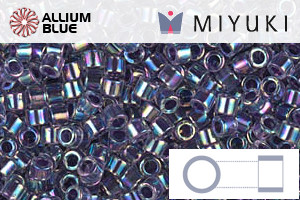 MIYUKI Delica® Seed Beads (DBM0059) 10/0 Round Medium - Amethyst Lined Crystal AB - 關閉視窗 >> 可點擊圖片
