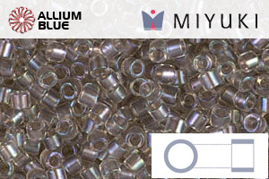 MIYUKI Delica® Seed Beads (DBM0064) 10/0 Round Medium - Taupe Lined Crystal AB - 關閉視窗 >> 可點擊圖片