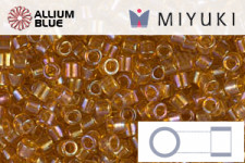 MIYUKI Delica® Seed Beads (DBM0066) 10/0 Round Medium - White Lined Crystal AB