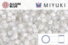 MIYUKI Delica® Seed Beads (DBM0064) 10/0 Round Medium - Taupe Lined Crystal AB