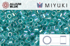 MIYUKI Delica® Seed Beads (DBM0070) 10/0 Round Medium - Coral Lined Crystal Luster