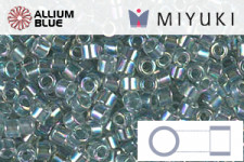 MIYUKI Delica® Seed Beads (DBM0083) 10/0 Round Medium - Transparent Pale Aqua AB