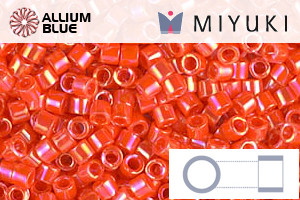 MIYUKI Delica® Seed Beads (DBM0161) 10/0 Round Medium - Opaque Orange AB - Haga Click en la Imagen para Cerrar