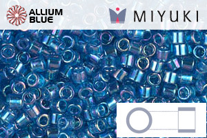 MIYUKI Delica® Seed Beads (DBM0177) 10/0 Round Medium - Transparent Capri Blue AB - Haga Click en la Imagen para Cerrar