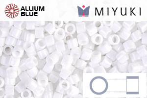 MIYUKI Delica® Seed Beads (DBM0200) 10/0 Round Medium - Opaque White - Click Image to Close