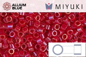 MIYUKI Delica® Seed Beads (DBM0214) 10/0 Round Medium - Opaque Red Luster - Click Image to Close