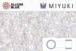 MIYUKI Delica® Seed Beads (DBM0222) 10/0 Round Medium - White Opal AB