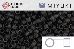 MIYUKI Delica® Seed Beads (DBM0310) 10/0 Round Medium - Matte Black - Click Image to Close