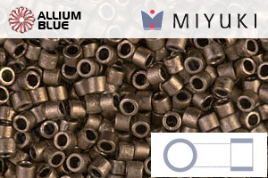 MIYUKI Delica® Seed Beads (DBM0322) 10/0 Round Medium - Matte Metallic Dark Bronze - 關閉視窗 >> 可點擊圖片