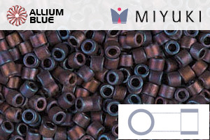 MIYUKI Delica® Seed Beads (DBM0323) 10/0 Round Medium - Matte Metallic Copper Rainbow Iris - Click Image to Close