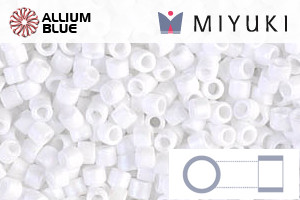 MIYUKI Delica® Seed Beads (DBM0351) 10/0 Round Medium - Matte White - 关闭视窗 >> 可点击图片