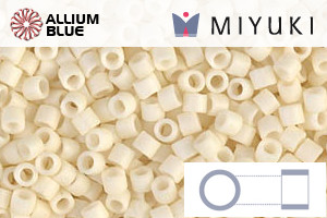 MIYUKI Delica® Seed Beads (DBM0352) 10/0 Round Medium - Matte Opaque Cream