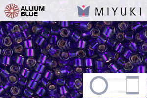 MIYUKI Delica® Seed Beads (DBM0610) 10/0 Round Medium - Dyed Silver Lined Dark Violet - Haga Click en la Imagen para Cerrar