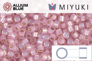 MIYUKI Delica® Seed Beads (DBM0624) 10/0 Round Medium - Dyed Light Rose Silver Lined Alabaster - 關閉視窗 >> 可點擊圖片