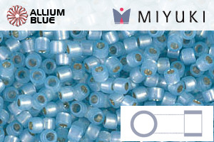 MIYUKI Delica® Seed Beads (DBM0628) 10/0 Round Medium - Dyed Aqua Silver Lined Alabaster - Haga Click en la Imagen para Cerrar