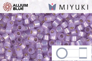 MIYUKI Delica® Seed Beads (DBM0629) 10/0 Round Medium - Dyed Lilac Silver Lined Alabaster - Haga Click en la Imagen para Cerrar