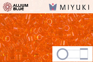 MIYUKI Delica® Seed Beads (DBM0703) 10/0 Round Medium - Transparent Orange - 關閉視窗 >> 可點擊圖片