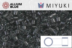 MIYUKI Delica® Seed Beads (DBM0708) 10/0 Round Medium - Transparent Gray - Click Image to Close