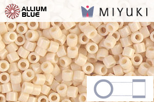 MIYUKI Delica® Seed Beads (DBM0732) 10/0 Round Medium - Opaque Dark Cream - Click Image to Close