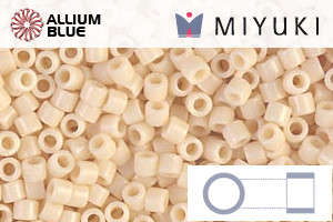 MIYUKI Delica® Seed Beads (DBM0732) 10/0 Round Medium - Opaque Dark Cream