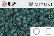 MIYUKI Delica® Seed Beads (DBM0859) 10/0 Round Medium - Matte Transparent Emerald AB