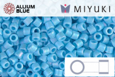 MIYUKI Delica® Seed Beads (DBM0879) 10/0 Round Medium - Matte Opaque Turquoise Blue AB