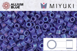 MIYUKI Delica® Seed Beads (DBM0880) 10/0 Round Medium - Matte Opaque CobaLight AB - Click Image to Close