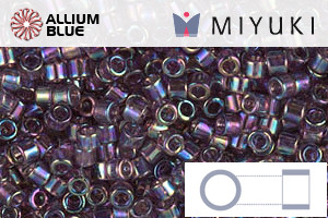 MIYUKI Delica® Seed Beads (DBM1244) 10/0 Round Medium - Transparent Mauve AB - Haga Click en la Imagen para Cerrar