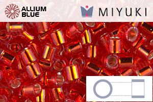MIYUKI Delica® Seed Beads (DBL0043) 8/0 Round Large - Silver Lined Flame Red