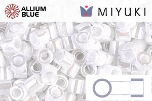 MIYUKI Delica® Seed Beads (DBL0201) 8/0 Round Large - White Pearl Ceylon - Haga Click en la Imagen para Cerrar