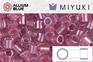 MIYUKI Delica® Seed Beads (DBL0902) 8/0 Round Large - Sparkling Peony Pink Lined Crystal - 關閉視窗 >> 可點擊圖片