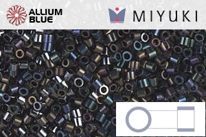 MIYUKI Delica® Seed Beads (DBS0002) 15/0 Round Small - Metallic Dark Blue Iris - Haga Click en la Imagen para Cerrar